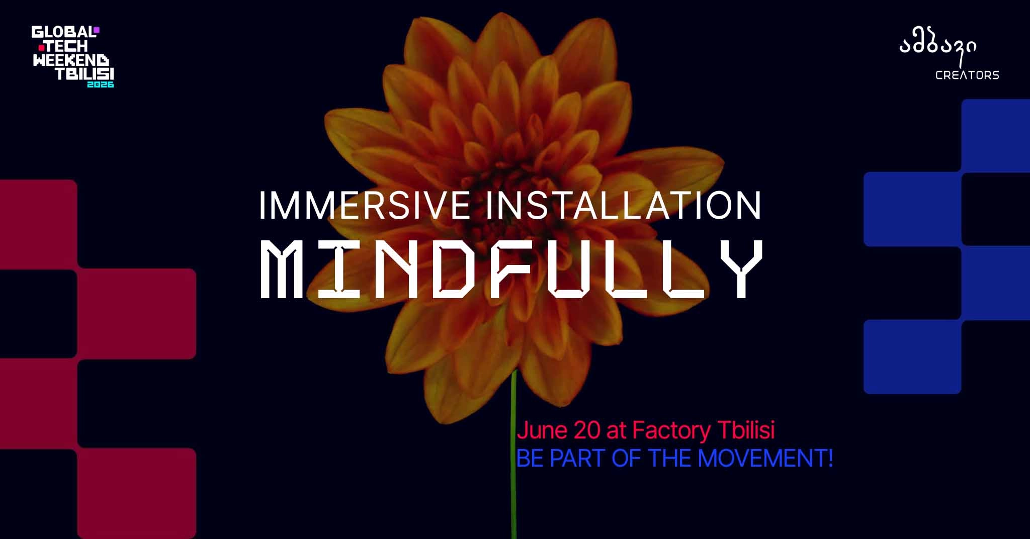 Immersive installation at Global Tech Weekend Tbilisi 2026 by Ambavi Creators